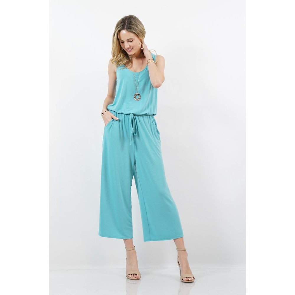 ASH MINT CROP JUMPSUIT